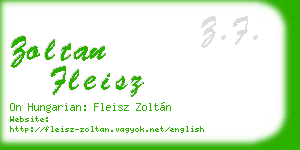 zoltan fleisz business card